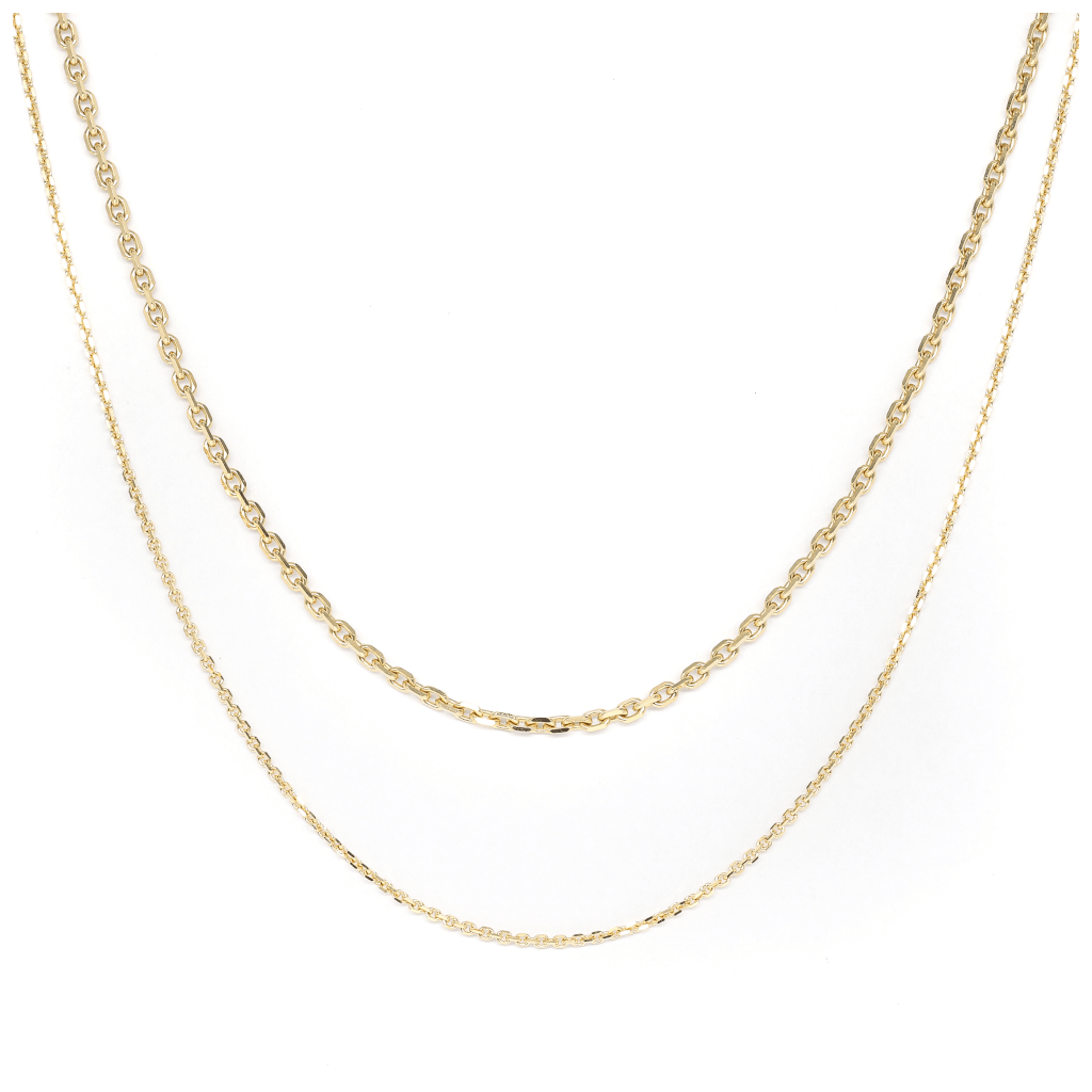 Diamond Chain Necklace in Yellow Gold