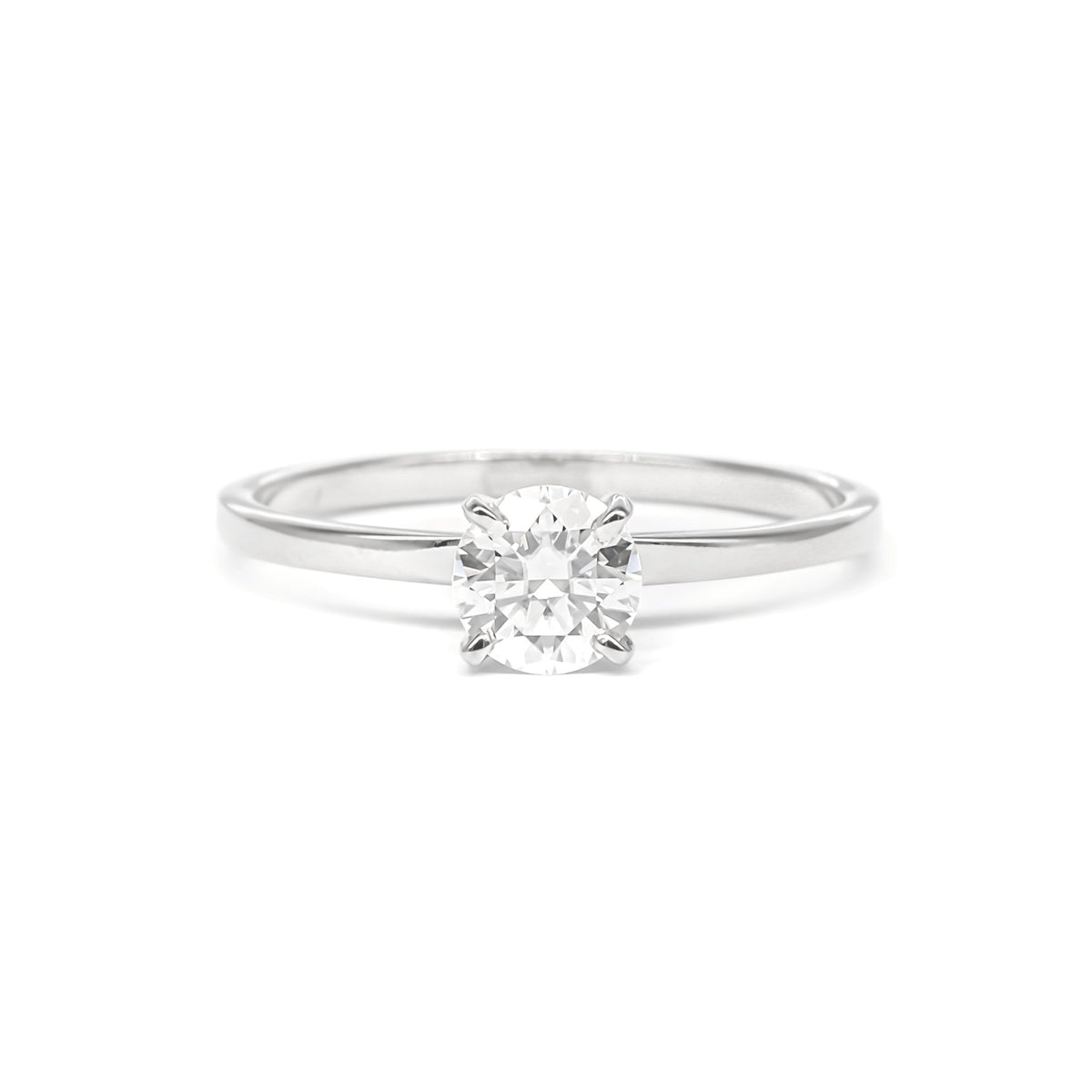 Diamond Solitaire Ring in 14K White Gold