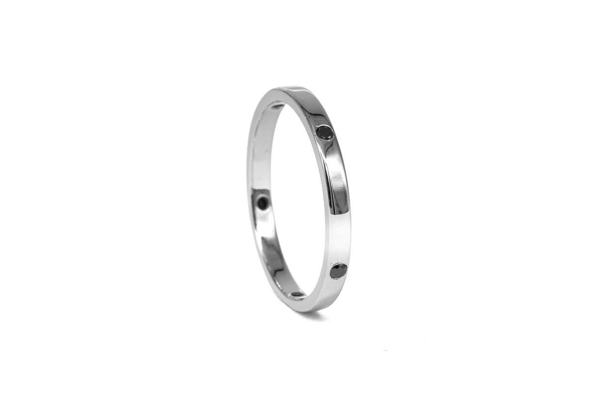 Black Diamond White Gold Ring