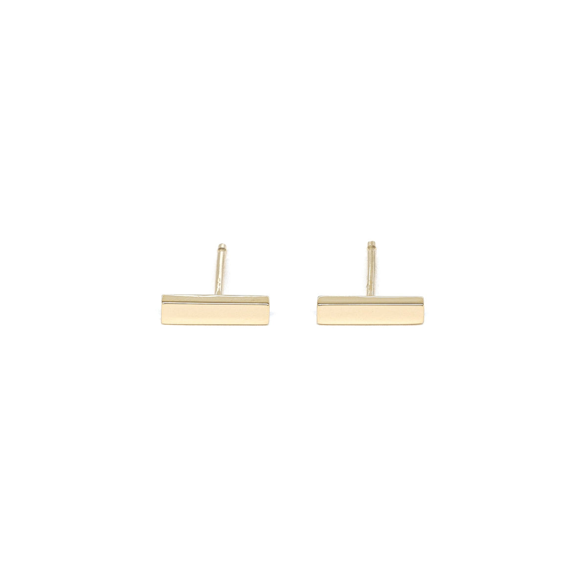 Gold Bar Stud Earrings