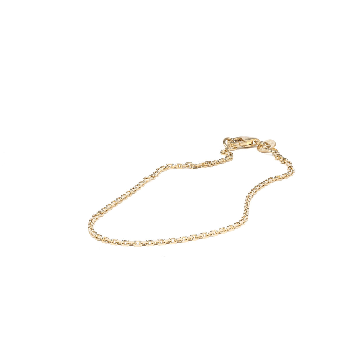 Oval Diamond Cable Bracelet in Yellow Gold (1.45 mm)