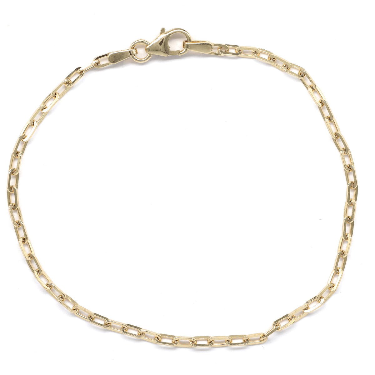Paper Clip Bracelet in Yellow Gold (4.30 mm x 2.10 mm)