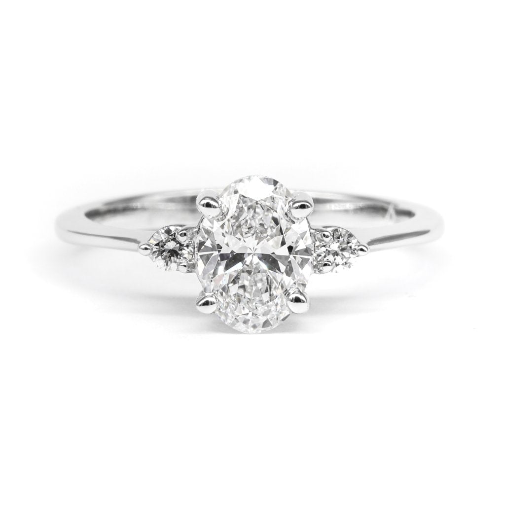 Oval Diamond White Gold Ring