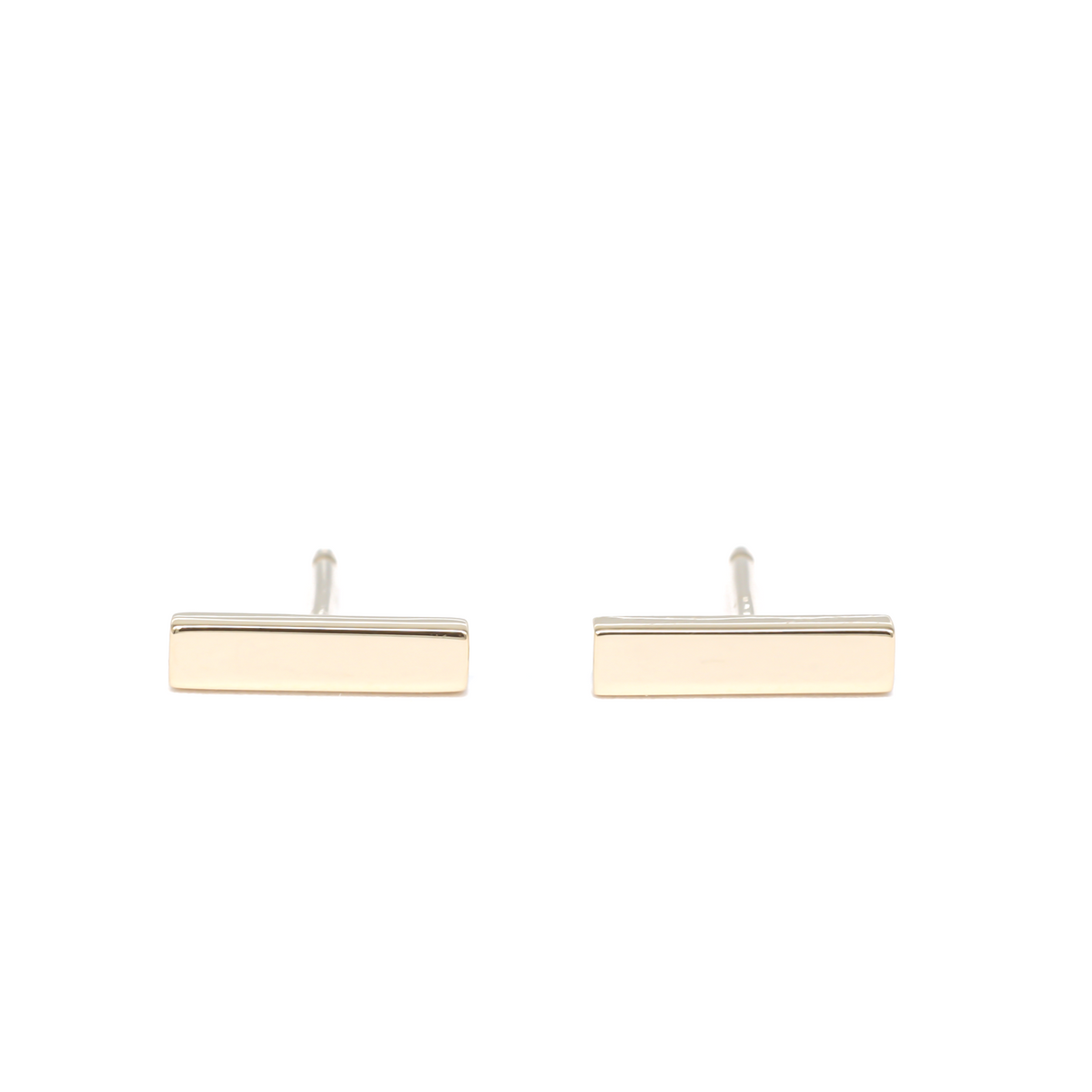 Gold Bar Stud Earrings