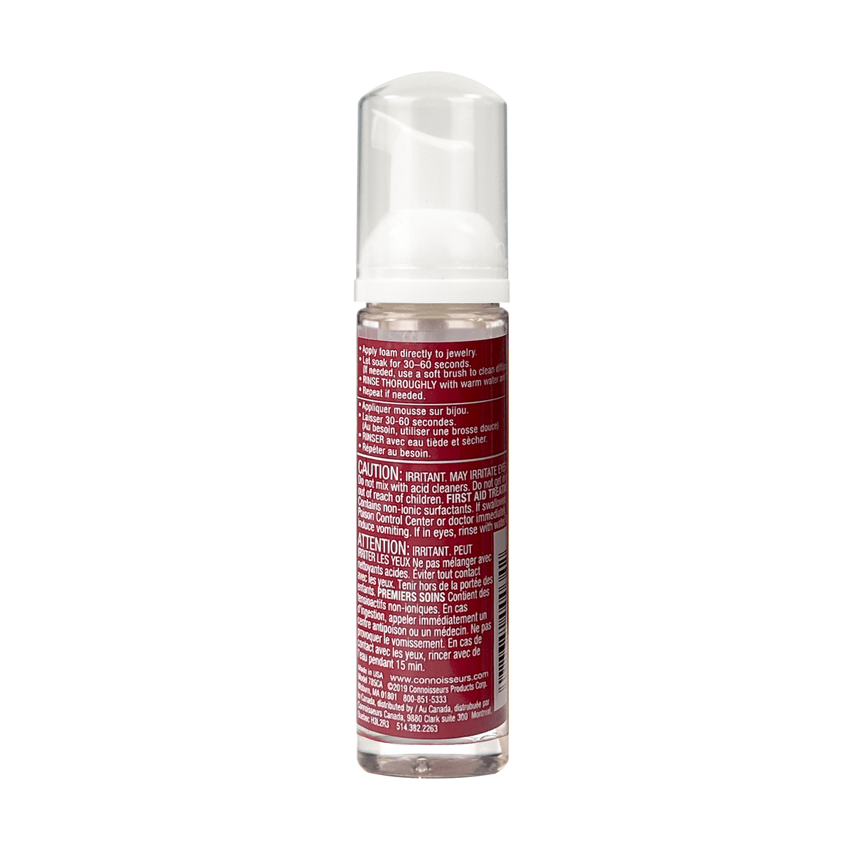 Premium Jewelry Cleansing Foam - Rear View