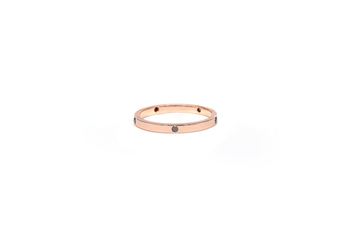 Black Diamond Rose Gold Ring