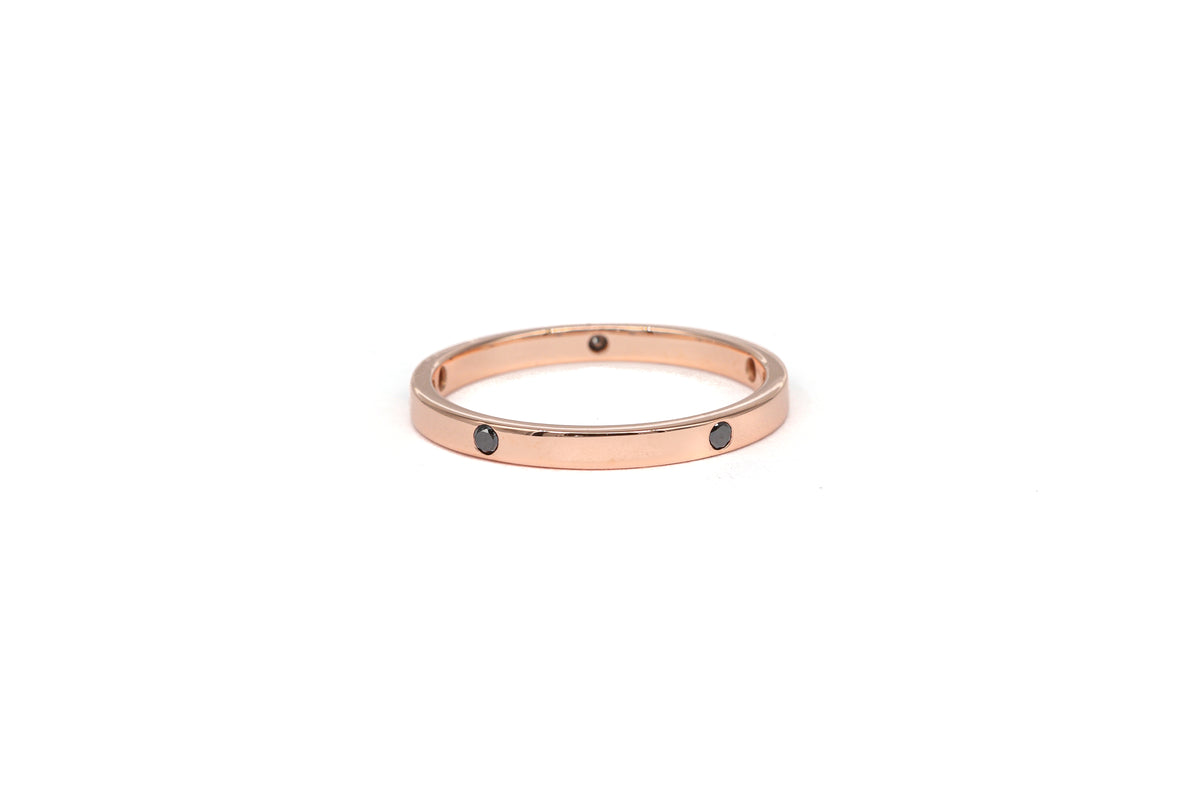 Black Diamond Rose Gold Ring