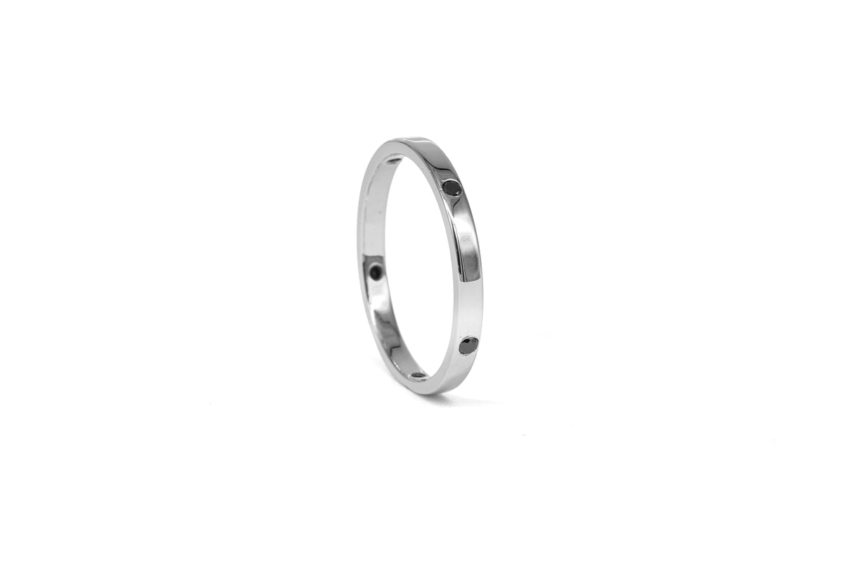 Black Diamond White Gold Ring