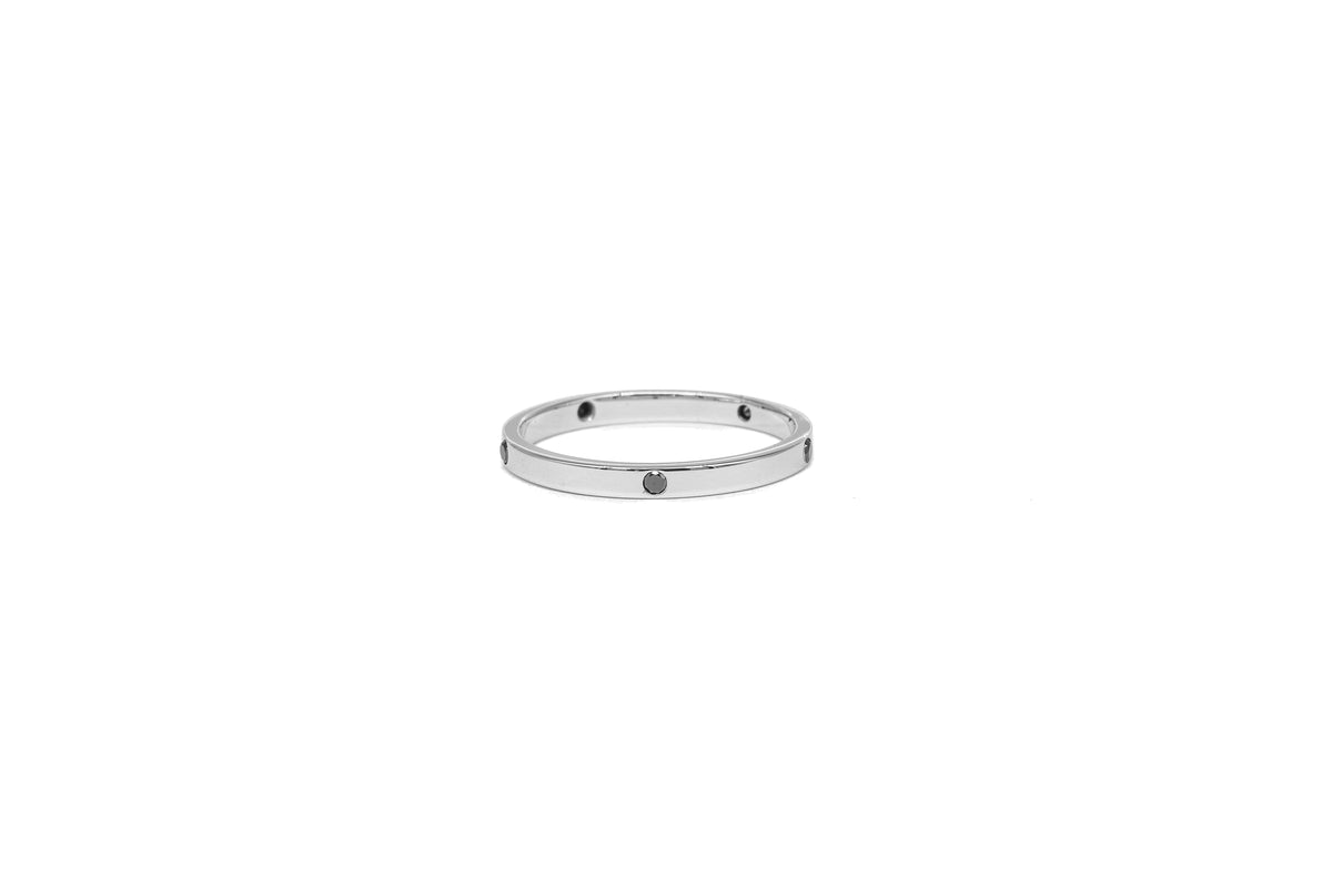 Black Diamond White Gold Ring