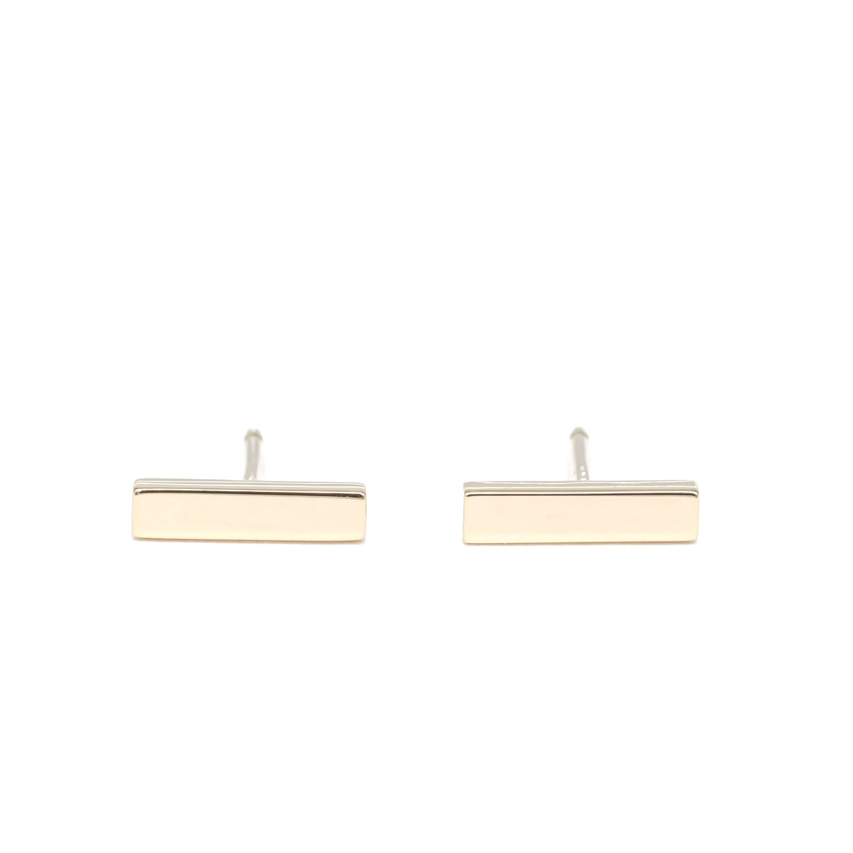 Gold Bar Stud Earrings