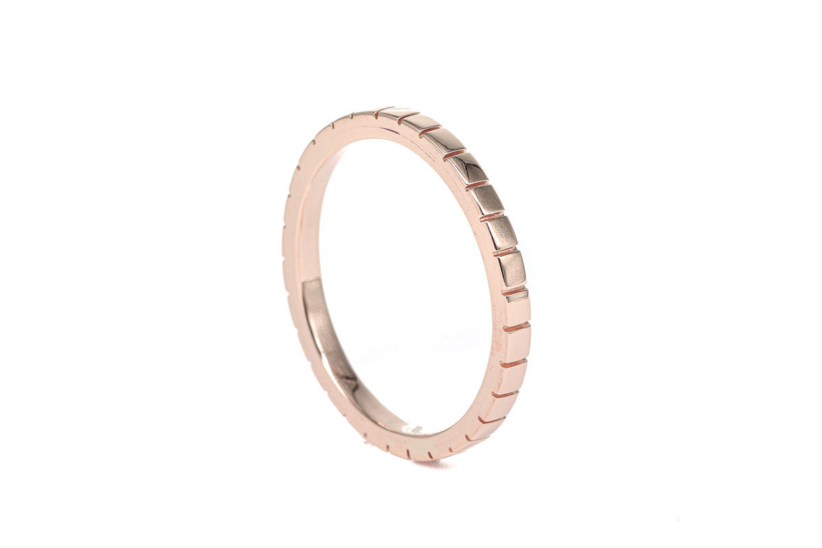 Rose Eternity Grooved Gold Ring