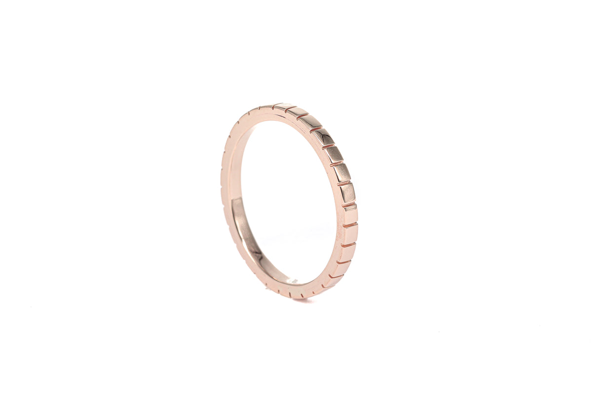 Rose Eternity Grooved Gold Ring