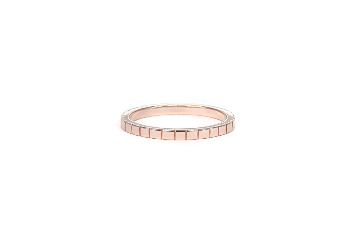 Rose Eternity Grooved Gold Ring