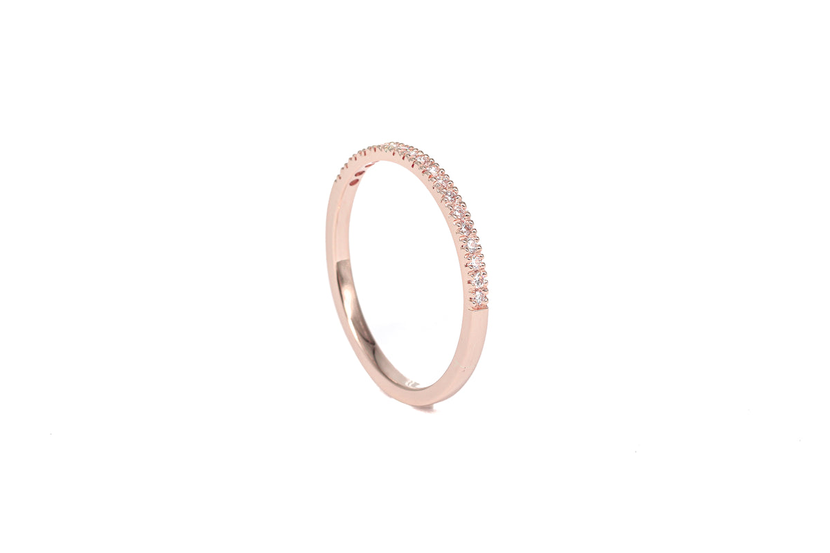 Half Eternity Diamond Rose Gold Band