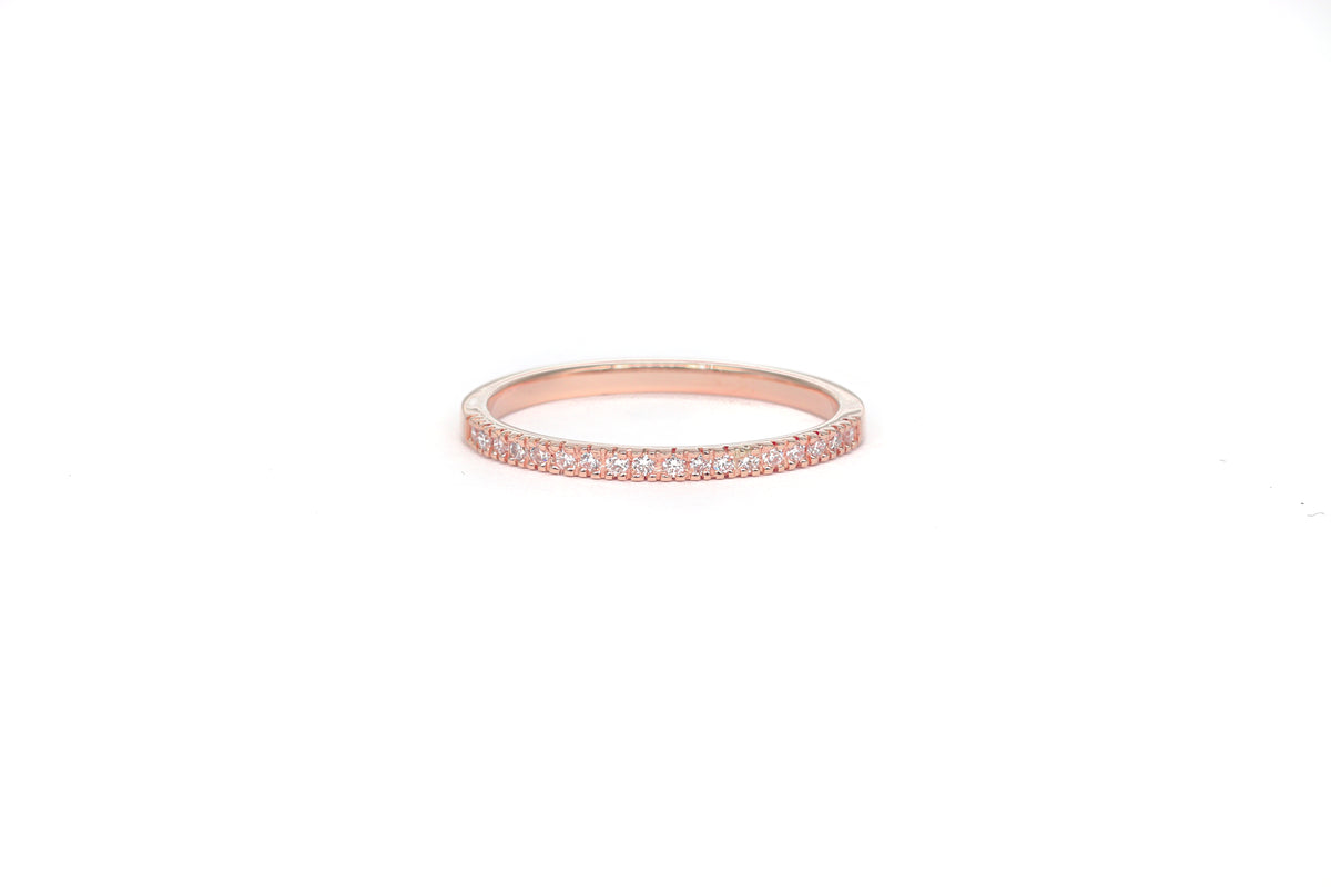 Half Eternity Diamond Rose Gold Band