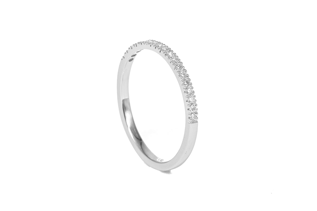 Half Eternity Diamond White Gold Band