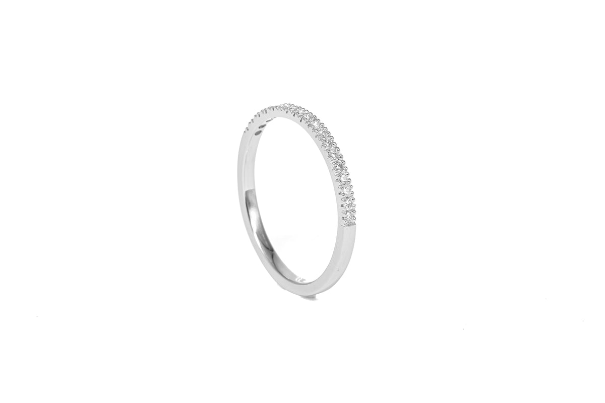 Half Eternity Diamond White Gold Band