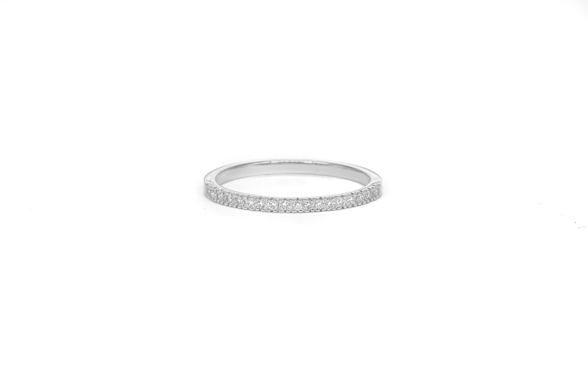 Half Eternity Diamond White Gold Band