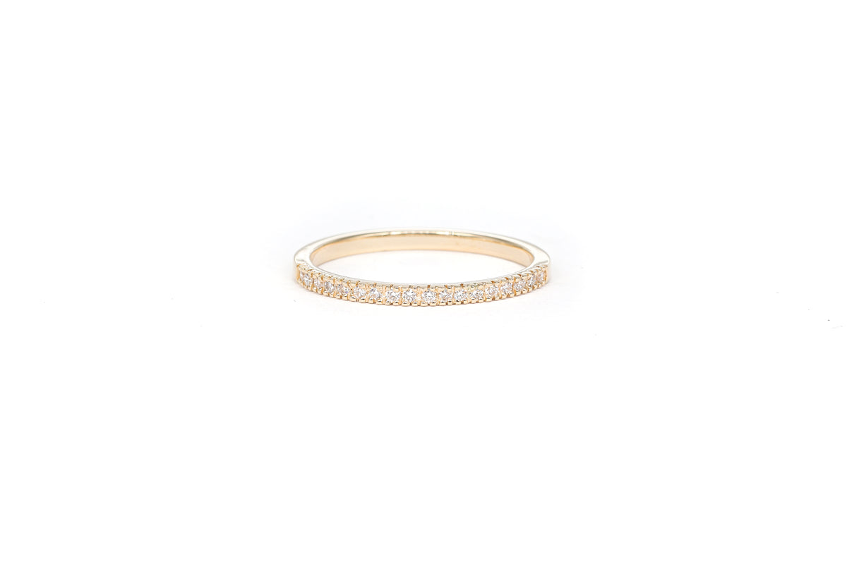 Half Eternity Diamond Yellow Gold Band