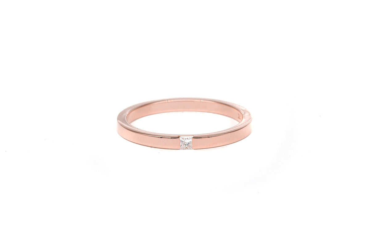 Princess Diamond Rose Gold Ring