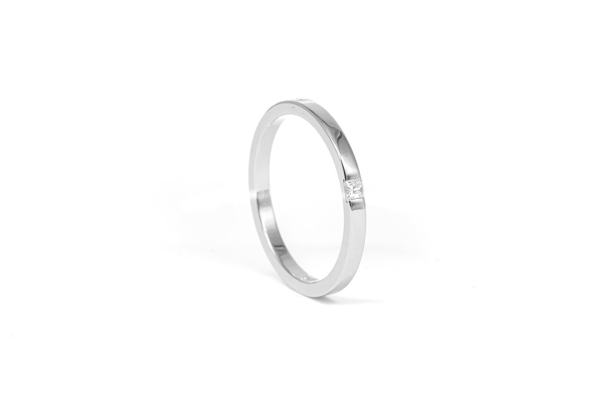 Princess Diamond White Gold Ring