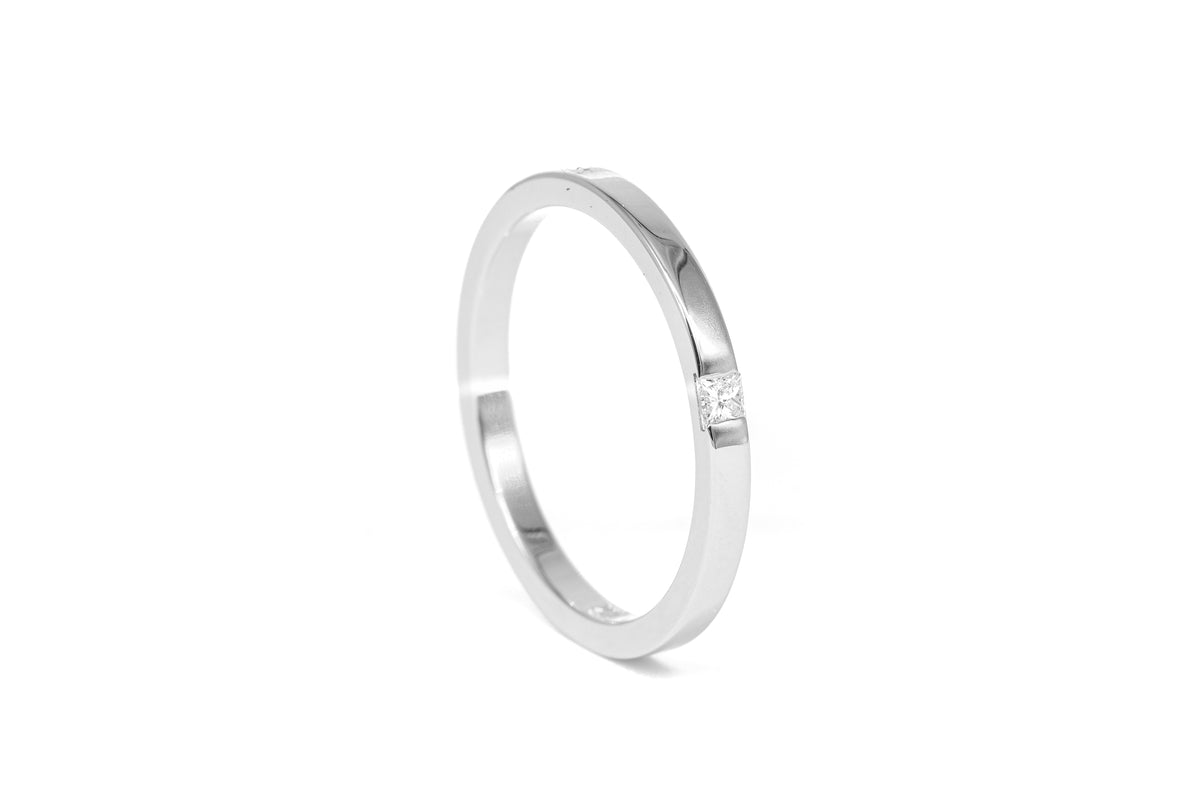 Princess Diamond White Gold Ring