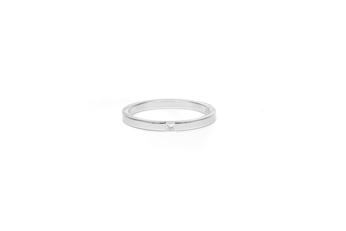 Princess Diamond White Gold Ring