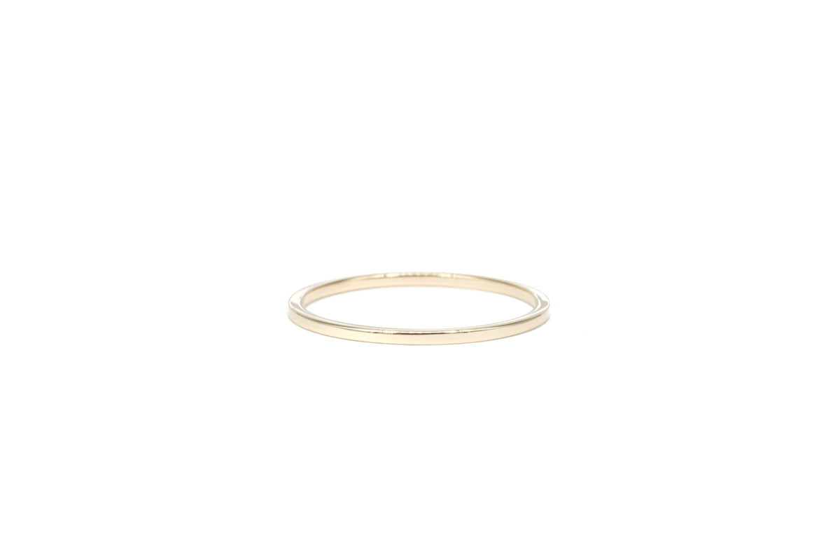 Stackable Yellow Gold Ring Flat View