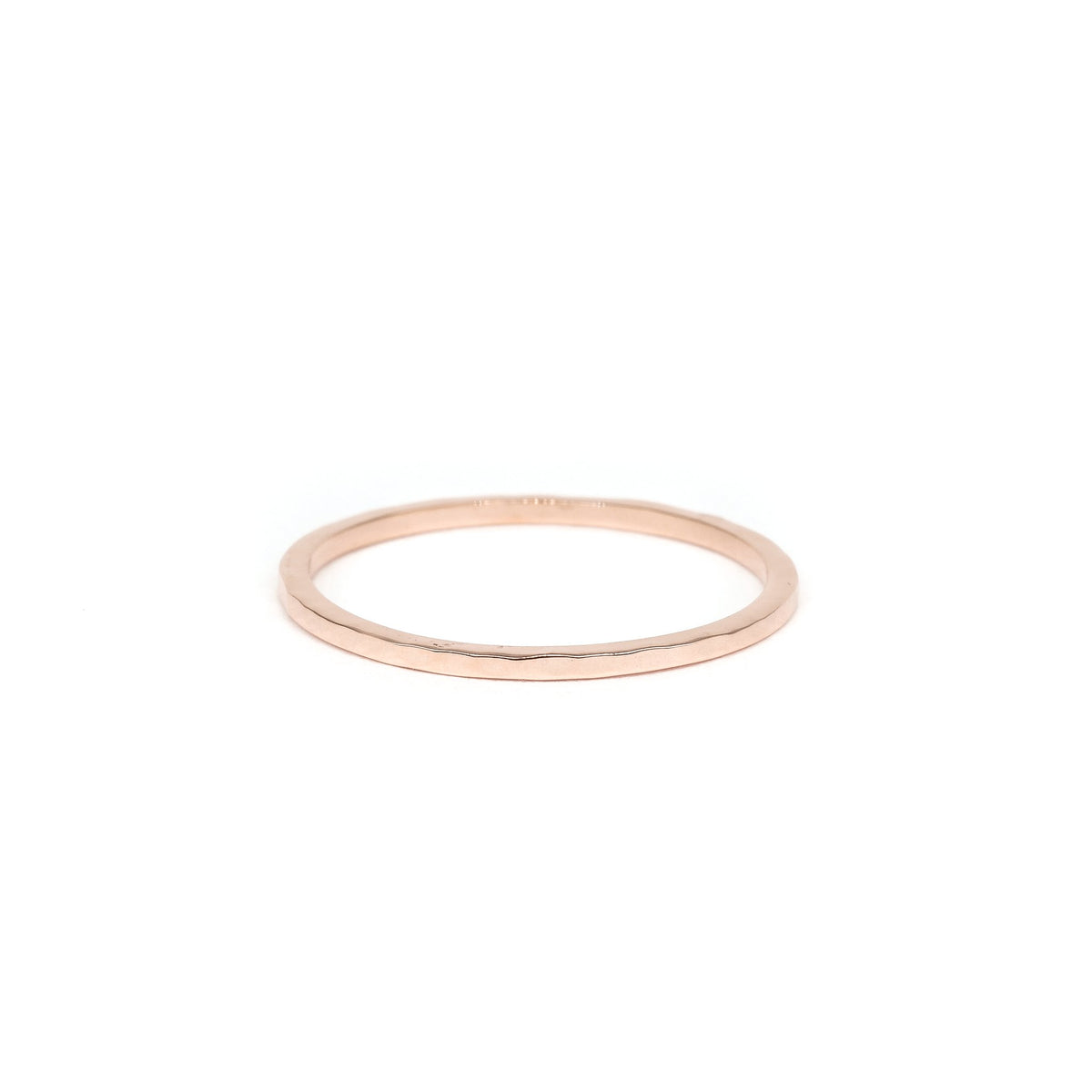Rose Gold Hammered Stackable Ring