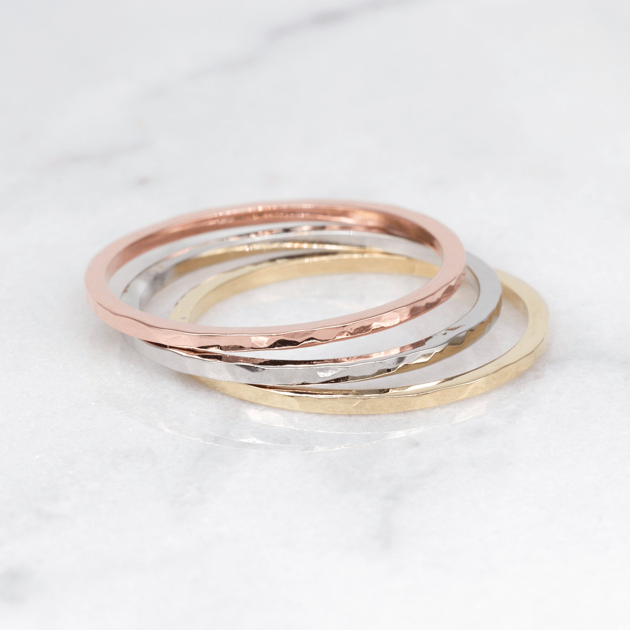 Hammered ring, hammered silver ring, hammered gold ring, Delicate ring, 18k gold ring / stackable rings / stackable rings hammered gold high quality ring