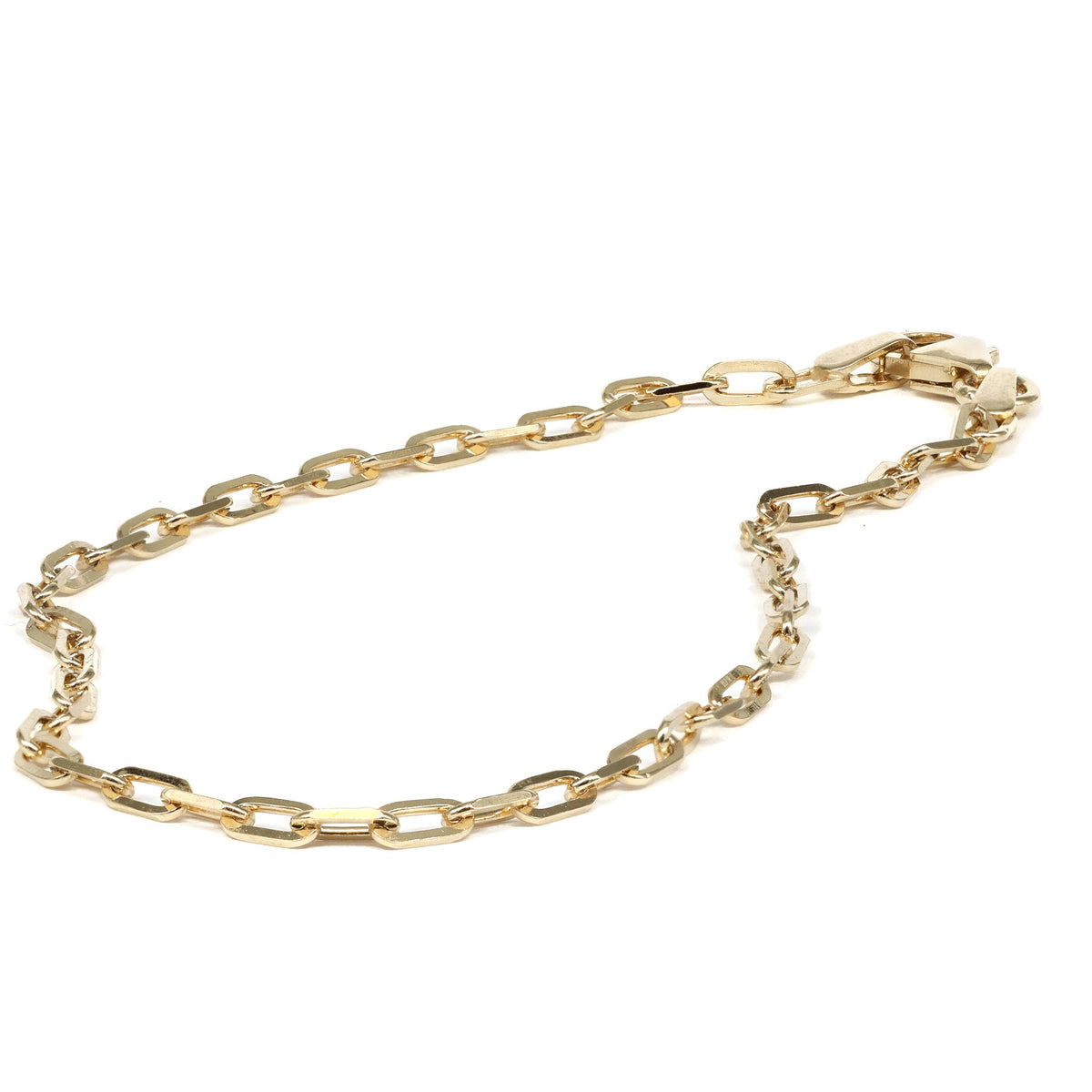 Paper Clip Bracelet in Yellow Gold (4.30 mm x 2.10 mm)